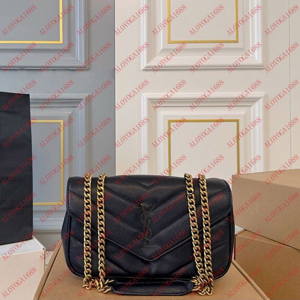 

Female Shoulder Bags Designer Woman Bags SYI Luxury Genuine Leather Black Women Classic Chain Bags Ladies Caviar Crossbody Bags With Box 10A High Quality, Yl-all black
