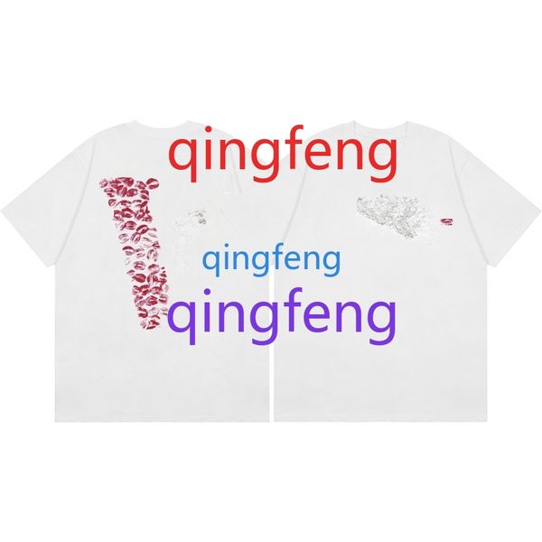 

Designer men' T-shirts, men' and women' shirts, fashionable chest letter print, casual summer short-sleeved men' tops -2XL, Red