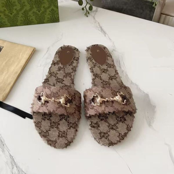 

Metallic Slide Summer Flat Slippers Luxury Woman Sandal Designer flip flops for women High quality Stylish Slipper Fashion Classics Sandals Beach Slide Shoe CS15, #color 20