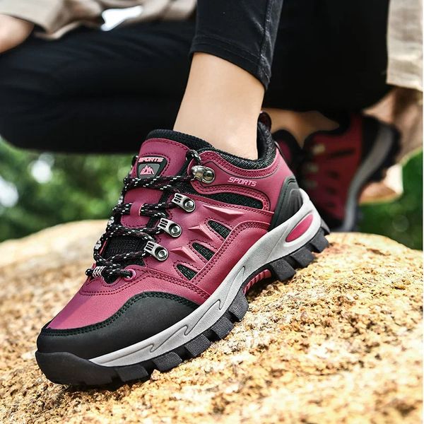 Outdoor Waterproof Climbing Walking Shoes Women Breathable Comfortable Casual Sneakers Ladies Trekking 48 260403
