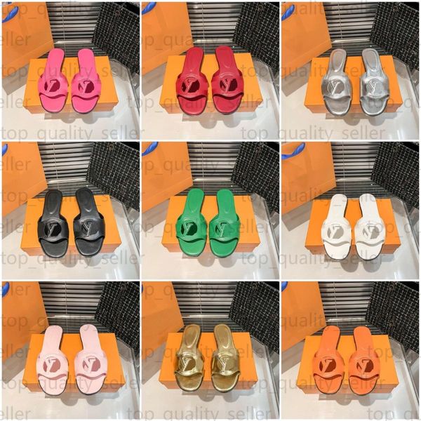 

with box 2026 luxury Womens slippers fashionable floral slippers leather rubber flat shoes sandals summer beach shoes winter plush slippers bathroom slippers, Color#7