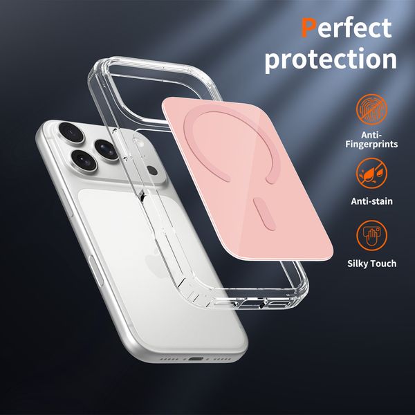 Compatible with iPhone 13-17 Series Clear Anti-fall Case, Multi-color Border Soft Full Cover