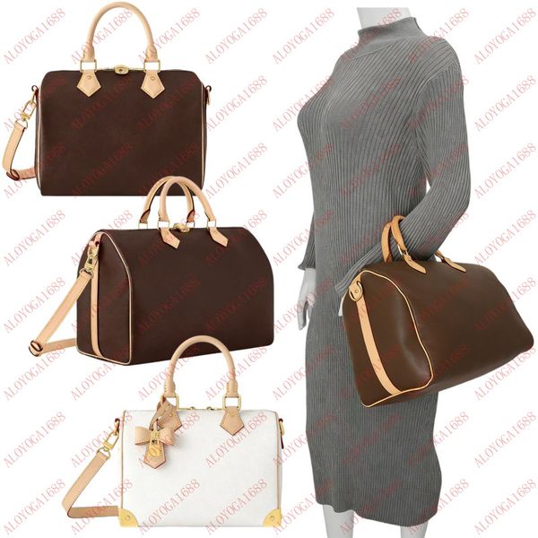 

Bestseller Fashion Ladies Luxury Mirror Quality SP Designer Bag Print Boston Bags Handbag Totes Crossbody Vacation Travel Shoulder Bag M46980 N40575 Size 25,30,35CM, White grid - 25cm