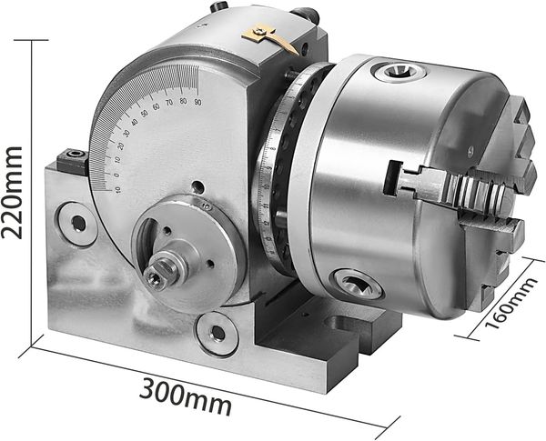 6 Inch Dividing Head Set Precision Dividing Head Machine Rotary Table for Milling Grinding Drilling Machine SIHAO Life Appliances