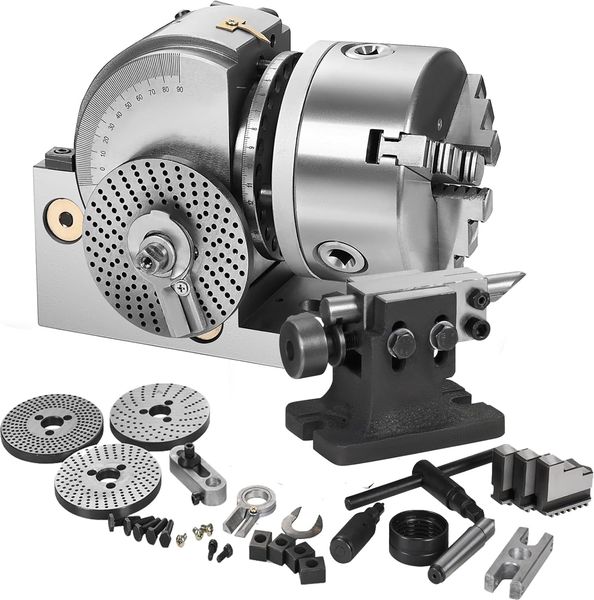 Dividing Head Set Precision for Milling Machine Rotary Table for Milling Grinding Drilling Machine (4 Inch)