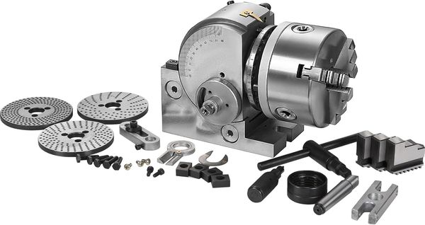 SIHAO milling machine Dividing Head Set Precision Dividing Head for Machine Rotary Table for Milling Grinding Drilling Machine (5 Inch)