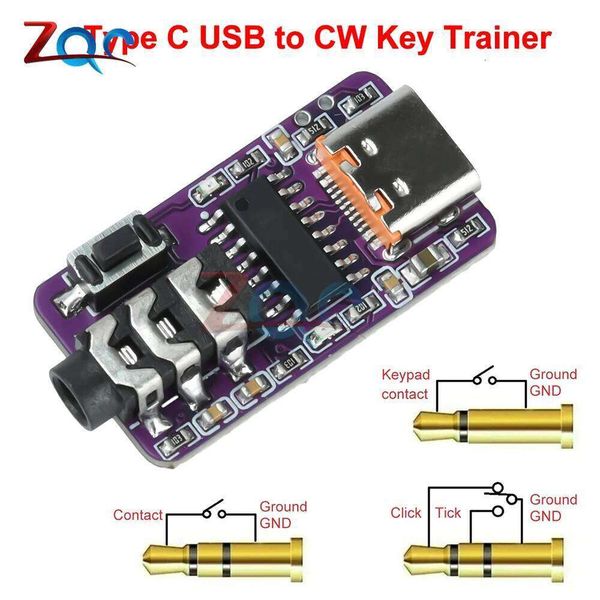 Adapter USB to CW Cw Training Partner Morse Code Type C Telegraph Trainer Key Connection