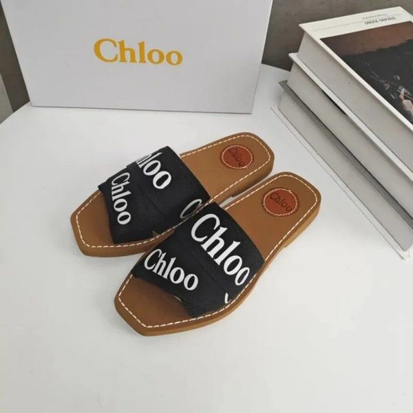 

Luxury Sandals Flat Slides Designer Canvas Slippers Womens sandal sandale shoes casual bottom summer flat flip flops, A1