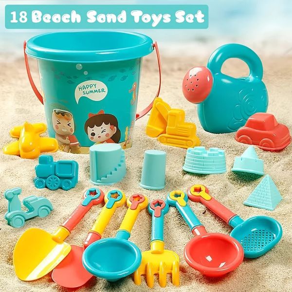 18Piece Beach Sand Toy Set Perfect for Kids Summer Fun 260407BJ