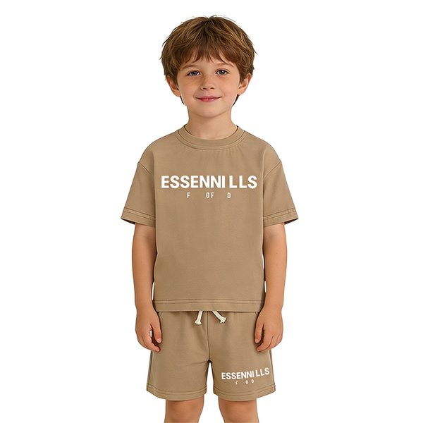 

Kids Designer Clothes Set Pure Cotton Summer Fashion Short Sleeve Tracksuits Baby Boy Girl Sports Suit Outdoor 2 Piece Sets Children Luxury T Shirt DSD2603044, Coffee