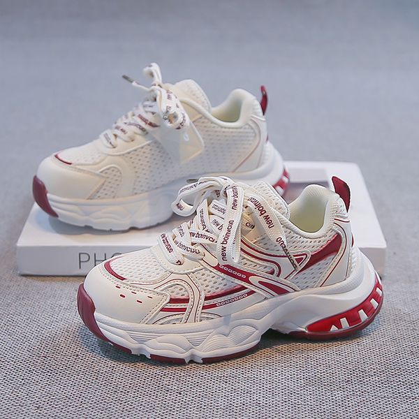 

Little Kids Breathable Mesh Chunky Sneakers Fashion Casual Boys Girls Lightweight Anti-Slip Soft Sole Platform Dad Shoes for School Running Sports Outdoor, Yellow
