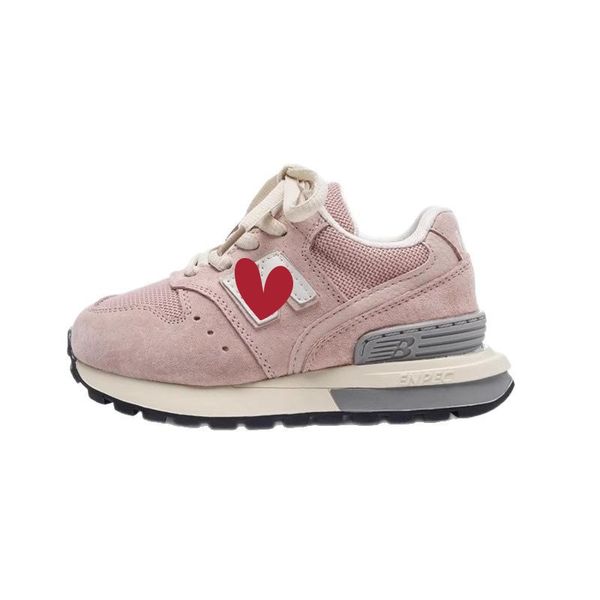

Kids Casual Retro Sneakers Suede Mesh Non-Slip Soft Sole Walking Shoes for Daily Wear School lightweight wear-resistant Free shipping, Pink