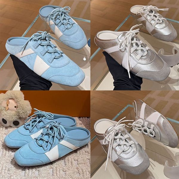

Women New Arrivals 1AK5B Open Back Sneakerina made of sweatshirt fleece open back sneaker ballerina suede calf leather casual look shoes, Open back sneakerina#1