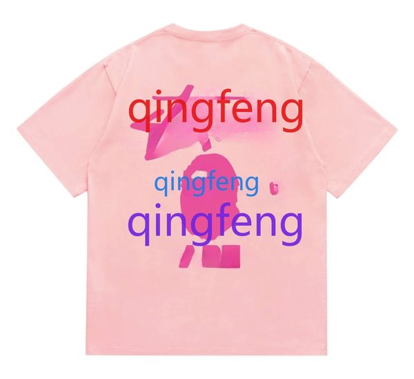 

2026 New T-shirt Fashion Men's Casual Top Loose Short Sleeve Letter Printed Short Sleeve Graffiti Pattern T-shirt, Clear