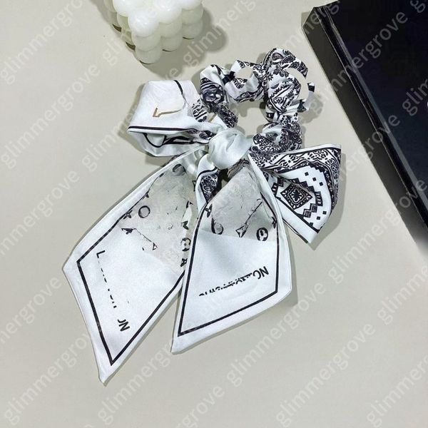 

Luxury Satin Hair Scrunchie Designer Style Bow Hair Band Elegant Women Hair Tie High Quality Elastic Hair Accessories Multiple Styles Mix Order Available