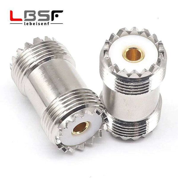 2pcs SL16 SO239 Straight Connector To Female 2x Double Adapter for UHF PL259 Male