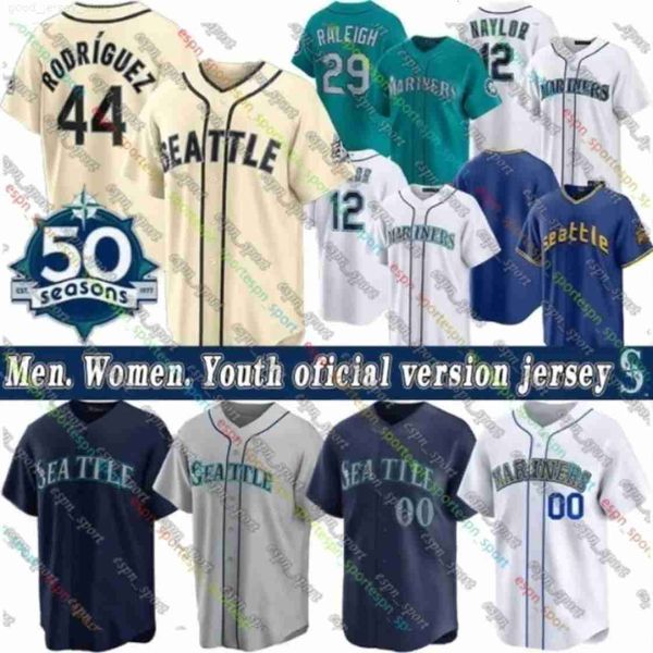 SeattleS Mariners Baseball Jersey Julio Rodriguez Cal Raleigh Randy Arozarena Josh Naylor George Kirby Bryan Woo Luis Castillo Logan Gilbert JP Crawford Emerson