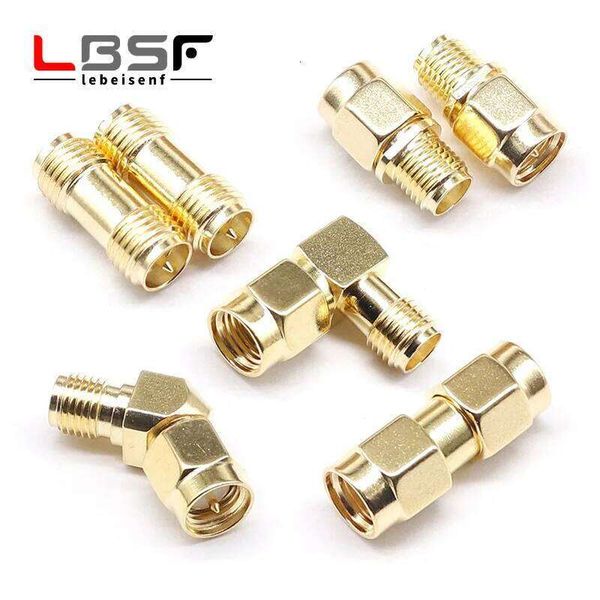 1PCS To SMA Gold Plated RP-SMA Connector RF Adapter Straight Bent L Type