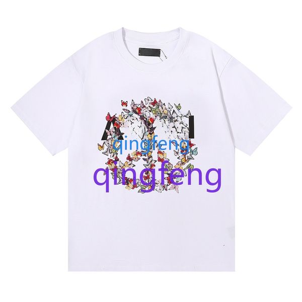 

2026 New Designer bag top Man Graffiti T-shirt Casual Short Sleeve Loose Top Letter Printed Half Sleeve American Retro Short Sleeve S-2XL, Magenta