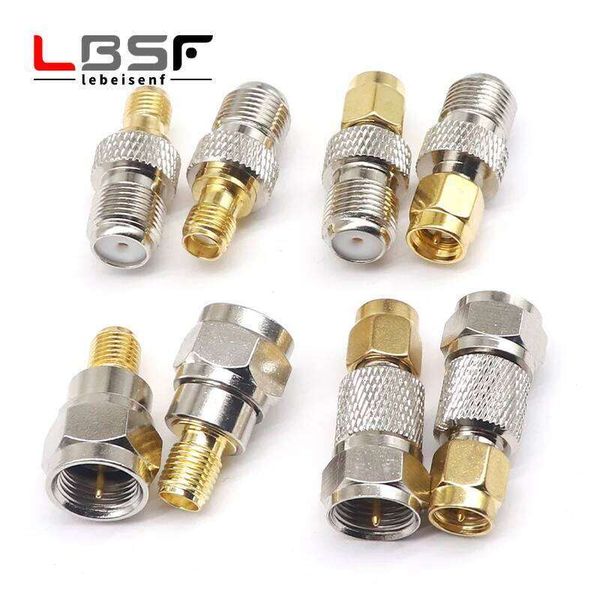 RF coaxial coax adapter Type Female Jack Male Plug Straight F connector to SMA Connector