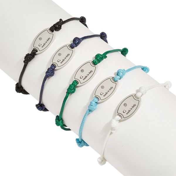 

Designer Bracelet for Men New Couple Braided Bracelet Adjustable Stainless Steel Minimalist Fashion Woven Cord Bracelet Mixed Colors Available High Quality