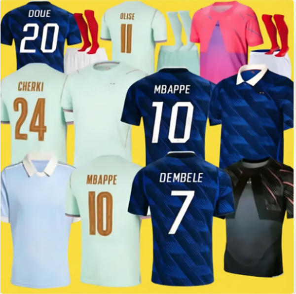 

new france jersey world cup 2026 French Soccer Jerseys 26 27 MBAPPE DEMBELE national team Olise Kids retro Football tops Shirt maillot de foot ZIDANE HENRY vintage, Blue