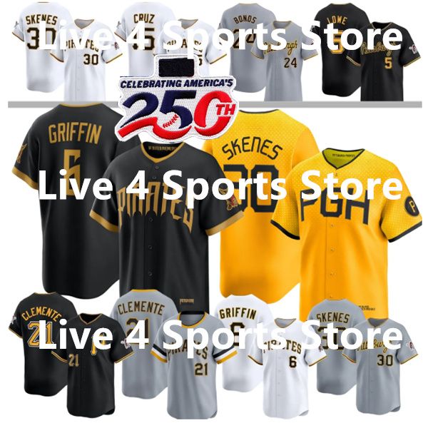 

2026 City Pittsburghs Pirates Jersey Paul Skenes Roberto Clemente Konnor Griffin Oneil Cruz Bryan Reynolds Bubba Chandler Oneil Cruz Ozuna Lowe Nick Gonzales Youth, Men fans style white