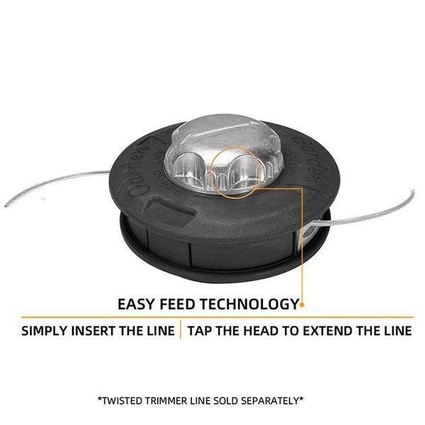 Black European Standard Trimmer Head, Mounting Hole M10X1.25Mm, More Durable Bearing No Need Open Cover Thread Light Pressure to Release the Line, High