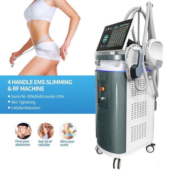 Ace Best Quality Hot Sale EMS Muscle Stimulator Weight Loss Machine 4 Handles EMS Body Muscle Relax Slimming Body Shape Fat Burning RF EMS Sculpting Machine
