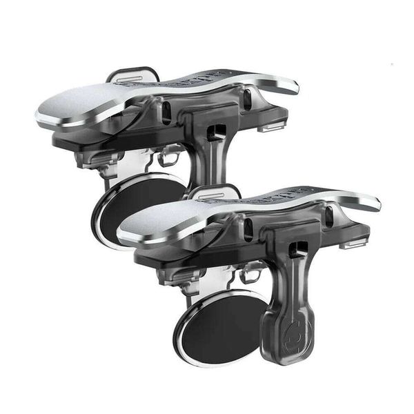 1 Pair PUBG Mobile Game Trigger Controller Joystick Phone Gamepad Aim Buttons with Finger Sleeve