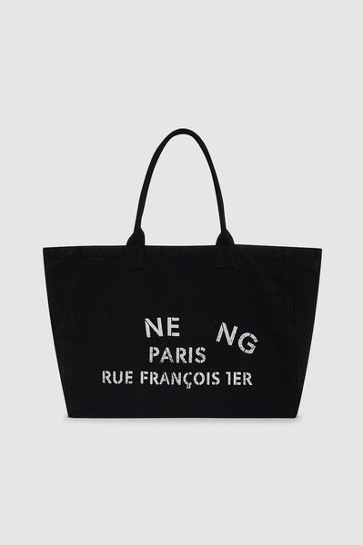 

26ss Canvas Tote Bags AB Women Designer Shopping Bag Printed Washed Black Shoulder Bags, Blue