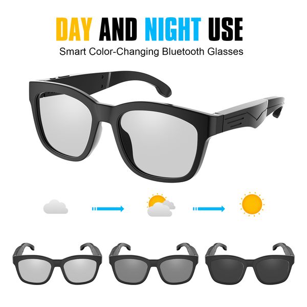 Smart Glasses, Bluetooth for Men Women Wireless Glasses with Speakers, Built-in Mic, Clear Phone Calls Game Music Audio for And
