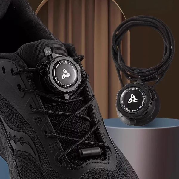 Thick Rope Swivel Buckle Shoelaces Upgrade Automatic Laces Without Ties Children Adults Sneakers Shoelace Shoe Accessories 260414