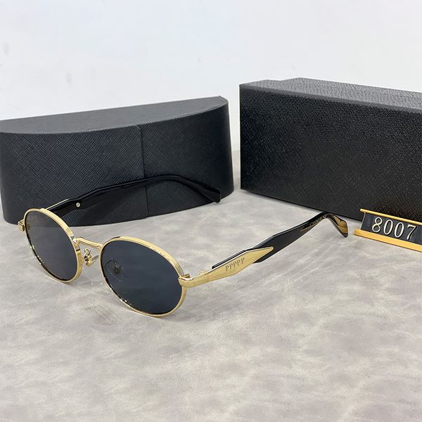 

Designer Polarized Sunglasses Metal Sunglasses for Women Men Ellipse Frame Sunglass Glasses Goggle Adumbral Outdoor Eyeglasses UV400