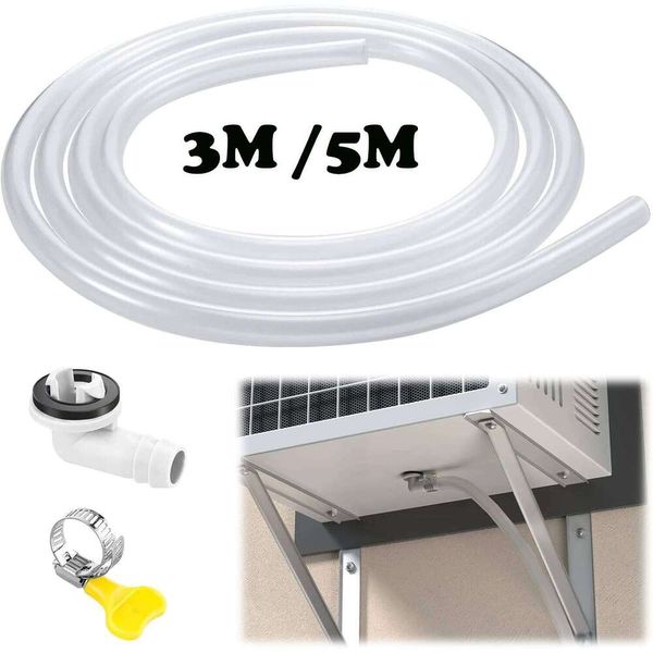 10/16ft Air Conditioner 3/5 inch Portable AC Drain Hose Connector Replacement for Universal Mini-Split Unit