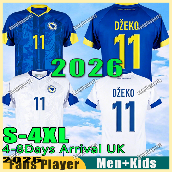 bosnia 2026 bosnia jersey bosnia and herzegovina jersey World Cup Jerseys bosnia soccer Dzeko Soccer Jerseys 26 27 Home Away bosnia Football Jerseys Shirts S-4XL