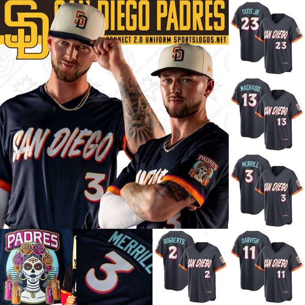 Padres 2026 City Connect Baseball Jersey Fernando Tatis Jr Jackson Merrill Manny Machado Yu Darvish Luis Arraez Xander Bogaerts Yu Darvish Jake Cronenworth 856