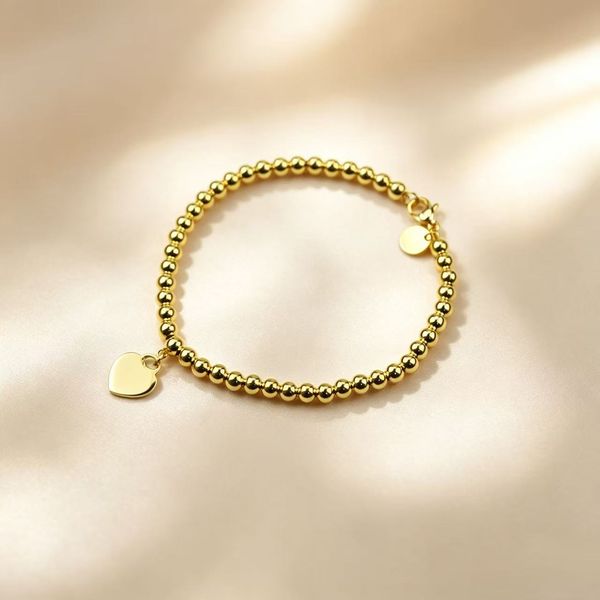 Charm Bracelets 925 Love Heart Designer Bracelet Sier Bracelet Bottom Plated Girlfriend Souvenir Lady Gift Fashion Charm Designer Jewelry