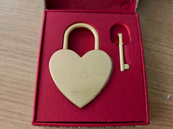 Vintage Metal Heart Shaped Mini Lock Small Storage Box Lock Decorative Hardware Gift Accessory