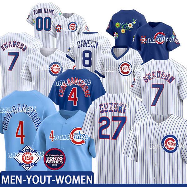 2025 Tokyo Series 150th Anniversary ChiIcagos Cubs Jersey Crow-Armstrong Seiya Suzuki Dansby Swanson Ian Happ Shota Imanaga custom city Baseball Jerseys