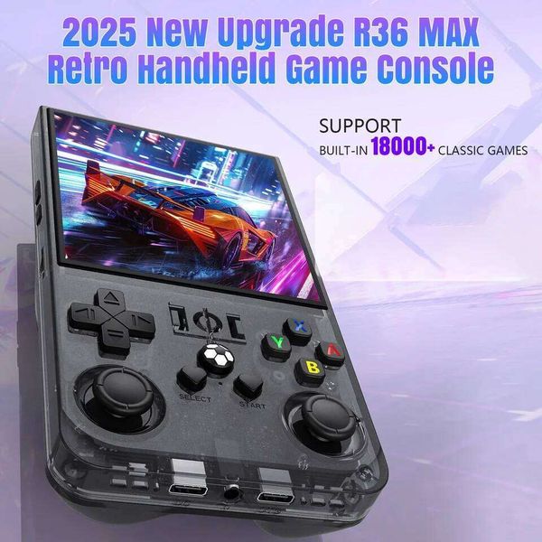 Open Source R36MAX Retro Handheld Video RK3326 Chip 64/128G Portable Pocket Player 4HD Screen Game Console 26Y0420