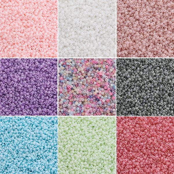 1000pcs Multi-Color 2mm Glass Seed Beads, Cone and Round Spacer Beads for Jewelry Making