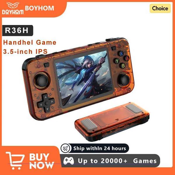 BOYHOM New R36H Handheld Game Console 35-inch IPS Screen Linux RK3326 Retro Video Games Player 3000 mAh 64G 10000 Classic Game J260423