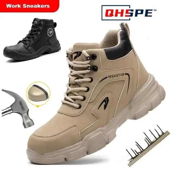 Mens Work Boots Safety Shoes Protective Anti-smash Puncture Sneakers Steel Toe 260423