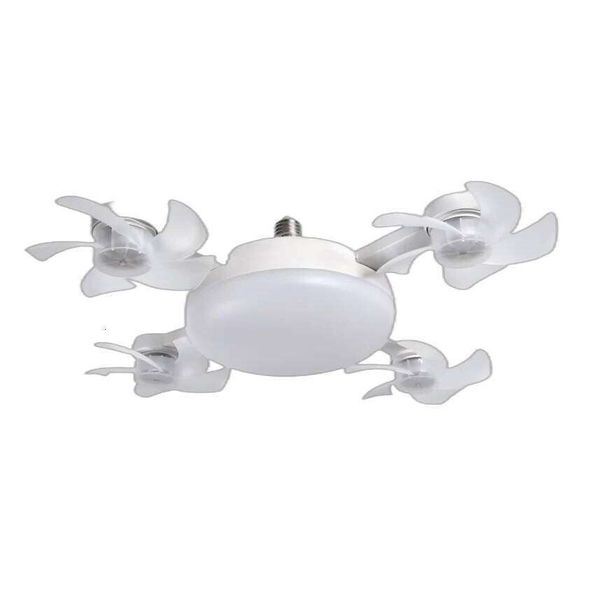 Drone design E27 socket intelligent ceiling fan light remote control adjustment wind speed timer 3 color modes bedroom decorat