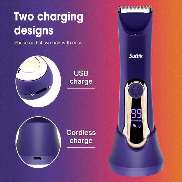 RESUXI 8817 Electric Groin & Trimmer Full Body Waterproof Clipper Private Pubic and Leg Hair Scissor