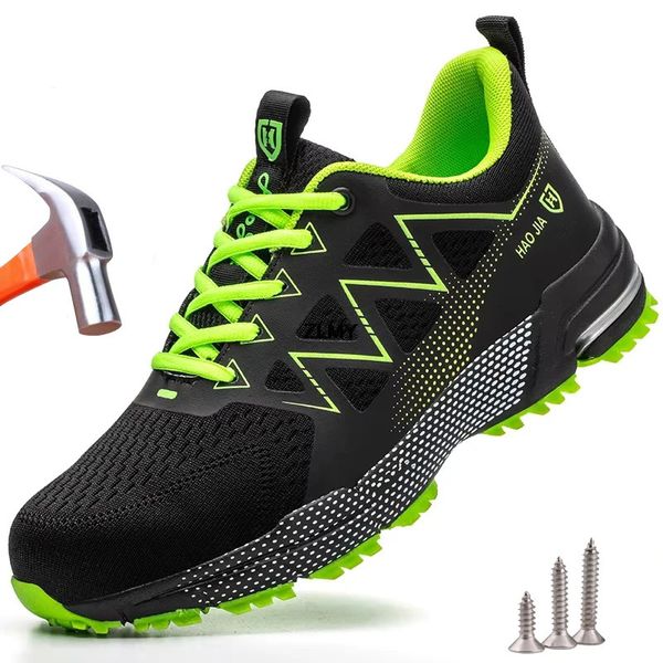 Lightweight Work Safety Shoes Men Women Indestructible Steel Toe Shoes Protective Safety Boots Breathable Security Work Sneakers 260427