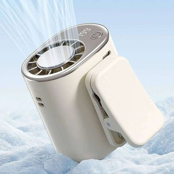 Portable Clip On Car LED Display Air Conditioner With 199 Speeds Automotive Rotatable Fan For Truck Sedan RV Camping Outdoor
