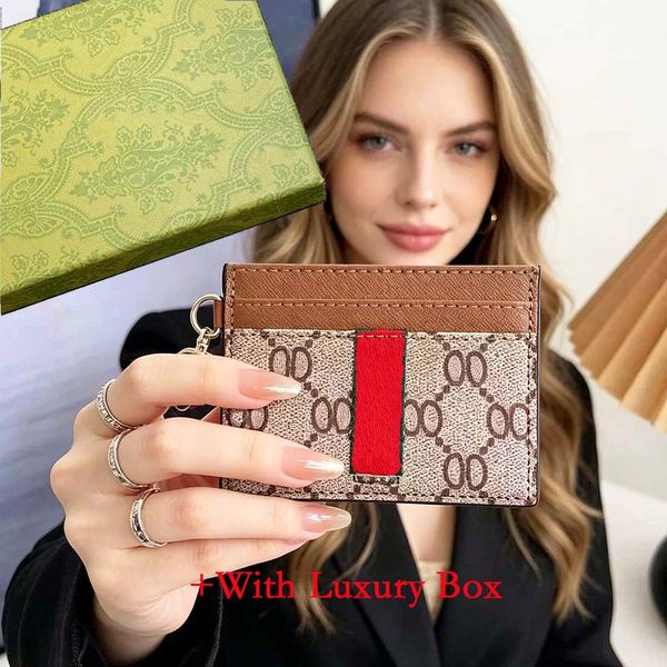 Coin Purse Designer Mini Wallet Card Holders ID Card Holder Mini Bag with Gold Charm Holders Leather Women Men as a Gift Key Pouch Small Bag Wallet with Keychain