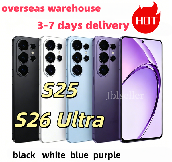 S26/S25 ultra phone 5G Mobile phone cell phone Android Smartphone full touch screen face ID unlock HD Camera GPS High-Quality